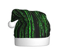 Green Number Binary Print Festive Decoration Christmas Hat,New Year Party Supplies & Presents