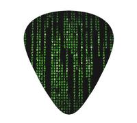 Green Number Binary Professional Guitar Picks Set 12 PCS ABS Material Thin Medium Heavy with Storage Box for Guitar Ukulele