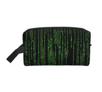 Green Number Binary Storage Bag Toiletry Bag Cosmetic Bag Stationery Bag Travel Bag Daily Storage Bag