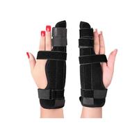 GREEN OASIS Boxer Finger Splint - Supports Pinky, Ring, Middle Metacarpals and Knuckles - Right or Left Adjustable Hand Brace Support for fingers (Large)