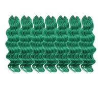 Green Ocean Wave Crochet Hair 9 Inch Curly Crochet Hair 7 Packs Deep Wave Short Wavy Crochet Braids St Patricks Day Hair Extensions for Women