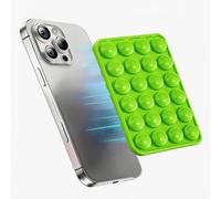 Green octo budyy Silicone Double-Sided Suction Cup Phone Case Detachable Mount, Sticky Phone Grip with Higher Suction Power for iPhone, Hands-Free Phone Accessories Holder for Selfies and Videos