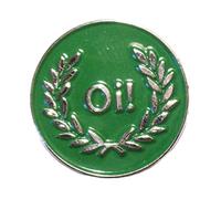 Green Oi! Laurel Skinhead MOD Scooter Rider Metal Enamel Badge
