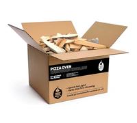 Green Olive Firewood Kindling Wood Sicks - Kiln-Dried, Clean Burning & Low Moisture Firewood for High-Heat Pizza Ovens - 2kg Biodegradable Box