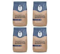 Green Olive Firewood - Long Burn BBQ charcoal Briquettes ideal for charcoal barbecues & firepits - bbq briquettes all natural - bbq coals to keep consistent temperatures - Charcoal bbq - 4 bags (16kg)