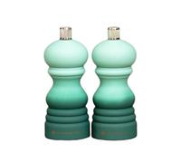 Green Ombre Salt & Pepper Grinder Mills Short 5" Modern Soft Touch Pots Shakers