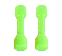 (Green, One size) 2pcs Ergonomic Plastic Dumbbells Hand Bars Children Morning Exercise Barbells