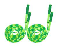 (Green, One size) 2pcs Useful Jump Rope Jumping Exercise Equipment Jump Skip Rope for School Home Students Kid (Pink + Purple)