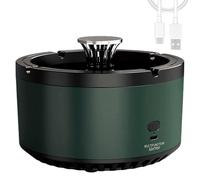 (Green, One size) Clean Air Ashtray Portable Air Purifier Ashtray Low Noise Ashtray for Home Car Office Indoor Smokeless Ashtray