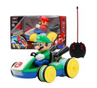 (Green, One size) Super Mario Bros Kart Remote Control Electric Car Toy For Kids, Mario Luigi Led Light-up Music Kart Car Toys Children Gift