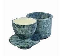 Green Onyx Butter Keeper, Round Marble Butter Dish, 4 inches, 3.5 inch Diameter (Jungle Green, 4 Inch)