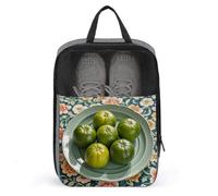 Green Oranges Shoe Bag Travel Shoe Organizer Water-Resistant Shoe Pouch with Zipper Sneaker Dust Bag, gray, One Size, Modern