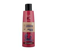 Green Organic Cosmetics Shampoo - Organic Olive & Organic Pomegranate - for Stressed, Broken Hair - Vegan - 250 ml - Red
