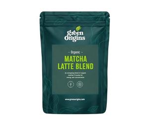 Green Origins Organic Japanese Matcha Latte Blend, Energy & Concentration, Vegan, Dairy Free, Natural & Low Sugar, Source of Vitamin C & A, 100g