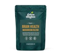 Green Origins Organic Mushroom Blend for Brain Health | Lion’s Mane, Reishi, Maitake | Natural Focus & Clarity Support | 10 Servings, 100g | Earthy & Warming Taste | No Additives | Vegan & K