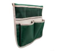 Green Oxford Garden Kneeler Tool Bag with Pockets | Heavy Duty Tool Holder Multi Pocket Garden Gear for durable Planting Supply Bag Folding Seat Accessory