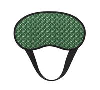 Green Palm Leaf Print Adults Washable Eye Mask for Nap Light Blocking for Home Hotel Airplane Camping