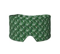 Green Palm Leaf Print Sleep Eye and Ear Muffs Blackout Nap Aid Home Office Camping Travel Relief Insomnia