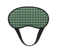Green Palm Leafs Print Adults Washable Eye Mask for Nap Light Blocking for Home Hotel Airplane Camping