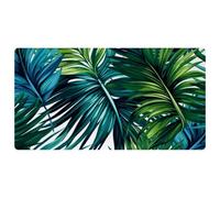 Green Palm Leaves-1885 Cushioned Kitchen Runner Rug Mat Stain Resistant, Easy Wipe Clean for House Sink Office,15.7"x29.5"in
