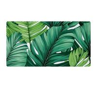 Green Palm Leaves-1906 Cushioned Kitchen Runner Rug Mat Stain Resistant, Easy Wipe Clean for House Sink Office,15.7"x29.5"in