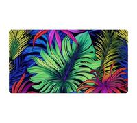Green Palm Leaves-1930 Cushioned Kitchen Runner Rug Mat Stain Resistant, Easy Wipe Clean for House Sink Office,15.7"x29.5"in