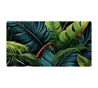 Green Palm Leaves-1933 Cushioned Kitchen Runner Rug Mat Stain Resistant, Easy Wipe Clean for House Sink Office,15.7"x29.5"in