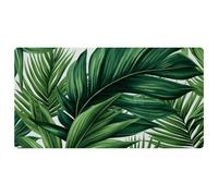 Green Palm Leaves-1951 Cushioned Kitchen Runner Rug Mat Stain Resistant, Easy Wipe Clean for House Sink Office,15.7"x29.5"in
