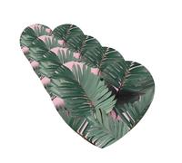 green palm tree leaves pink Car Air Fresheners Cards 4 Pcs Hanging Fragrance Scented Cards Long-Lasting Car Aromatherapy Tablets for Wardrobe Bathroom Car Interior Mirror Pendant Gifts