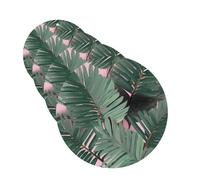 green palm tree leaves pink Car Air Fresheners Cards 4 Pcs Hanging Fragrance Scented Cards Long-Lasting Car Aromatherapy Tablets for Wardrobe Bathroom Car Interior Mirror Pendant Gifts