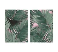 Green Palm Tree Leaves Pink Passport Holder Passport Wallet PU Leather Passports Protective Cover Slim Travel Accessories