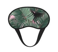 Green Palm Tree Leaves Sleep Mask for Side Sleeper, Light Blocking Night Masks for Sleeping Eye Mask for Women Men Eye Cover Soft Comfortable Eye Shade for Travel, Nap