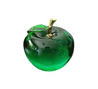 Green Paperweight Ornament - Fruit Collectible Figurine | Crystal Apples Tabletop Decor Statue | 2.36 Inch Fruit Apples Craft For Wedding Centerpieces, Christmas, Offices, Car, Home Display