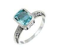 Green Paraiba Tourmaline Lab Grown Gemstone Band Ring Sterling Silver Men And Women All Size Handmade Jewelry TSR1149AS_17 (Q)