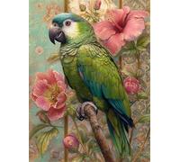 Green Parrot 500 Piece Jigsaw Puzzles for Adults, Colourful, Challenging & Brainteasing Adult puzzles 500 Pieces Flower, Fun jigsaws for The Whole Family 20x15 inch