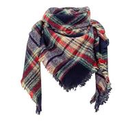 Green Pashmina Shawls And Silk Headscarf Scarf Ladies' Plaid New Thorn Square Scarf Ladies' Plaid Scarf Green Pashmina Shawls And Silk Headscarf Scarf (Navy, A)
