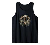 Green Pastures Psalm 23:2 Christian Faith Tank Top