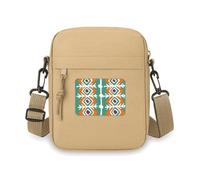 Green Pattern Mexico Totems Ancient Civilization Crossbody Bag Cell Phone Purses Handbag Shoulder Mini Bag
