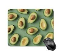 Green Pattern Mouse Pad Square Laptop Mouse Mat Cute Computer Mousepad Keyboard Pad Non-Slip Desk Pads for Gaming Office Work Home 20 * 25cm
