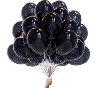 Green Paw Products - Black Balloons - UK - 12" Eco Friendly & Biodegradable - 100% Natural Latex - Party Balloons for Birthdays, Weddings and Anniversaries
