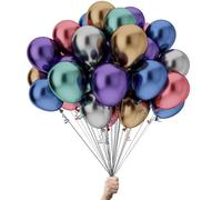 Green Paw Products - Chrome Metallic Shiny Glossy - UK - 12" Party Balloons - Eco Friendly & Biodegradable - 100% Natural Latex