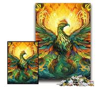 Green Peacock 1000 Piece Jigsaw Puzzles for Adults Challenging Brain Teaser for Teenagers, Family Game Night Fun Size 26x38cm