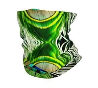 Green Peacock Feather Print Face Mask Cover Cold Weather Scarf Gaiter Scarf Windproof Winter Neck Warmer For Men And Women