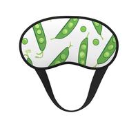 Green Peas Blackout Sleep Mask - Soft Adjustable Eye Mask for Full Light Blocking, Deep Sleep, Travel & Relaxation