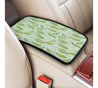 Green Peas Leave Blue, Vehicle Center Console Armrest Cover Pad Soft Comfort Car Handrail Box Cushion Universal