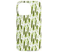 Green Peas Plants Leaves Round Vegetable Healthy Food Case for iPhone 15 Pro Max