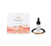 Green People Alexandra Kay Time to Smile Aroma Bracelet Gift Set - Energising Essential Oil Blend & Lava Stone Bracelet