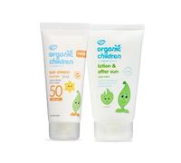Green People Children's SPF50 Sun Bundle - Children’s Lavender Sun Cream & Organic Children Aloe Vera Lotion & After Sun