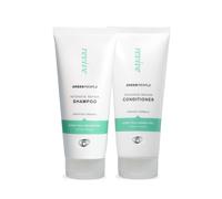 Green People Intensive Care Hair Shampoo (200ml) and Conditioner (200ml) Bundle, Certified organic ingredients, Green Tea and Orange Peel, Vegan and Cruelty free