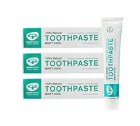 Green People Minty Cool Toothpaste Bundle - 100% Natural Mint - Fluoride & SLS Free - for Sensitive Gums - Vegan, 3X 50ml